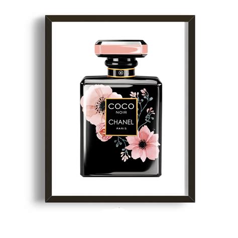 coco chanel bottle print